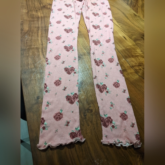 Free People - Blossom Knit Sleep Set Pants & LS Top | XS | Pink & White Floral - Picture 14 of 15